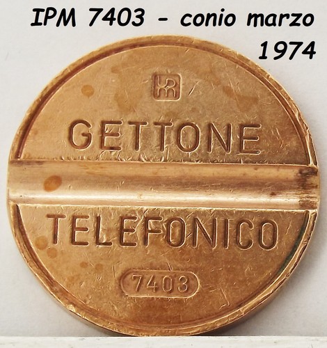 1974 gettone telefonico - 1974, ipm