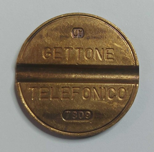 Gettone telefonico con segno - gettone,